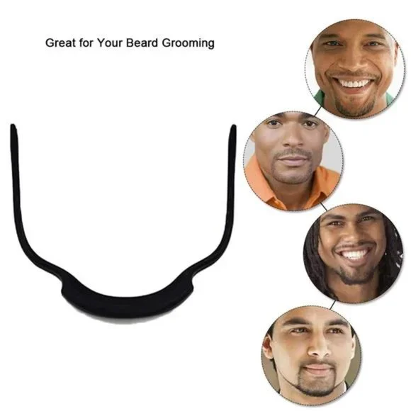 Beard Shaping Tool - Beard Shaping Template Barber Pencil Set, (Black)